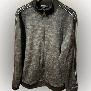 Karl Lagerfeld Black Logo Zip-Up Jacket Size Large